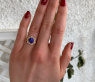 Delicate Tanzanite Snowflake Ring in Yellow gold 18k