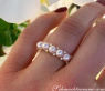 Baby Akoya Perlen Ring mit Diamanten