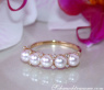 Baby Akoya Perlen Ring mit Diamanten