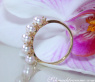 Baby Akoya Perlen Ring mit Diamanten