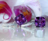 Wende Ohrringe "Kissen" mit Amethyst und Diamanten