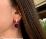 Wende Ohrringe "Kissen" mit Amethyst und Diamanten