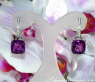 Wende Ohrringe "Kissen" mit Amethyst und Diamanten