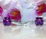 Wende Ohrringe "Kissen" mit Amethyst und Diamanten
