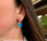 Wende Ohrringe "Kissen" mit Blautopas und Diamanten