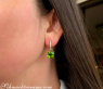 Wende Ohrringe "Kissen" mit Peridot und Diamanten