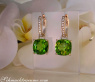 Wende Ohrringe "Kissen" mit Peridot und Diamanten