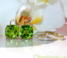 Wende Ohrringe "Kissen" mit Peridot und Diamanten