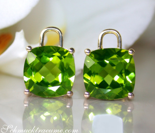 Peridot Kissen Einhänger für Wende Ohrringe