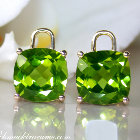 Peridot Kissen Einhänger für Wende Ohrringe