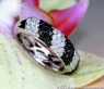 Casual Smart Black & White Diamond Ring