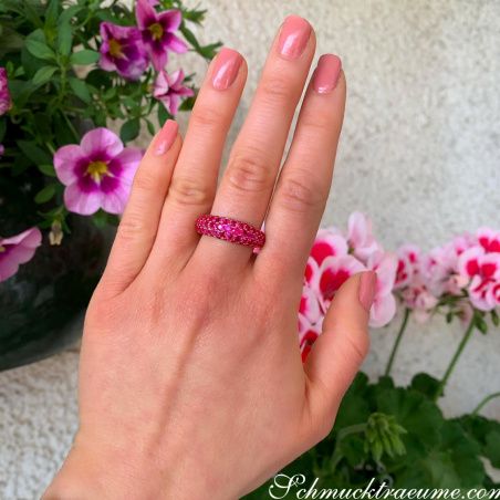 Precious Ruby Pave Ring