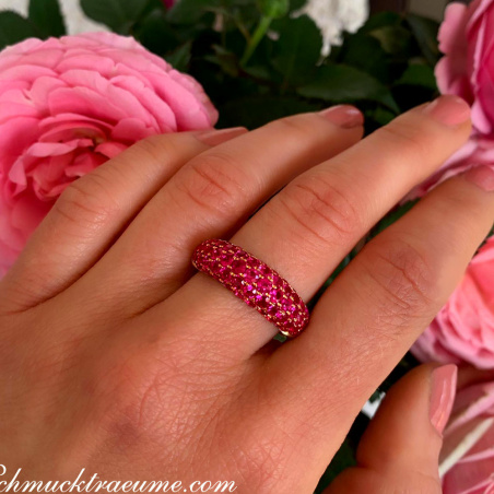 Precious Ruby Pave Ring