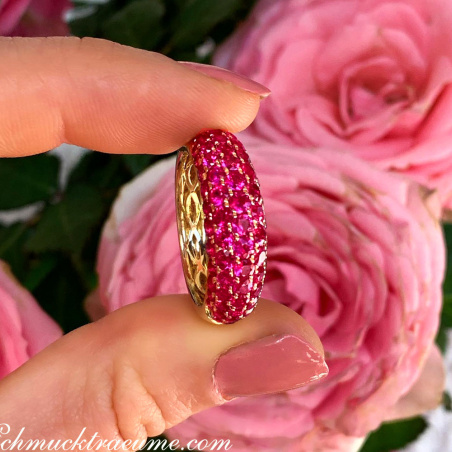 Precious Ruby Pave Ring