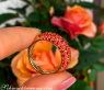 Noble Orange Sapphire Pavéring