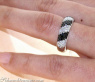 Casual Smart Black & White Diamond Ring