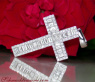 Ausgesuchter Kreuz Anhänger mit Baguette Diamanten
