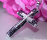 Kreuz Anhänger mit schwarzen Diamanten