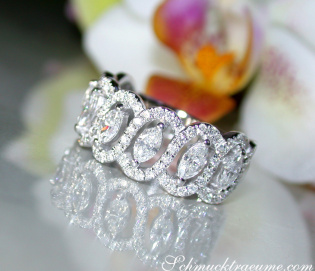 Feminine Marquise Diamond Band
