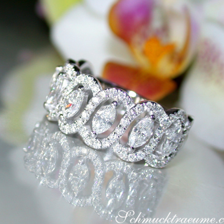 Feminine Marquise Diamond Band