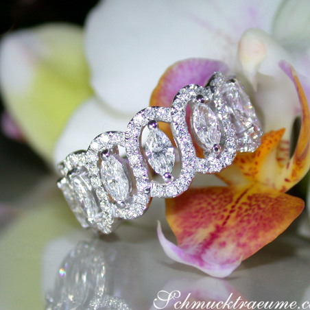 Feminine Marquise Diamond Band