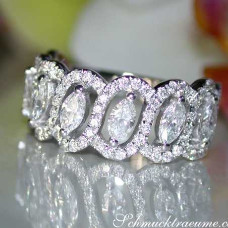 Feminine Marquise Diamond Band