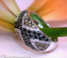 Pretty Ring with Black, Brown & White Diamonds