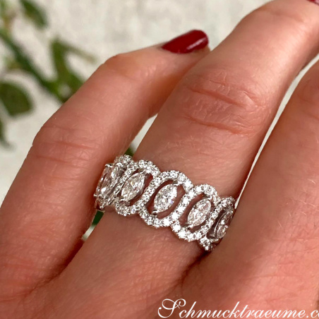 Feminine Marquise Diamond Band