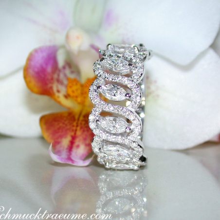 Feminine Marquise Diamond Band