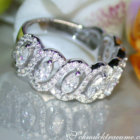 Feminine Marquise Diamond Band