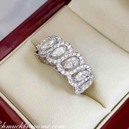 Feminine Marquise Diamond Band