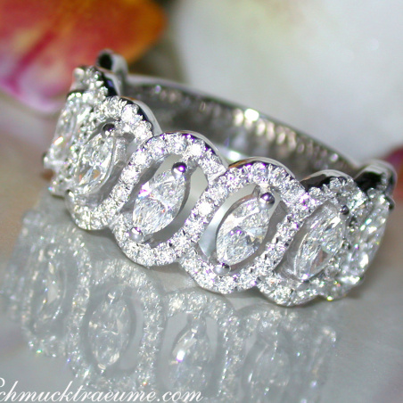Feminine Marquise Diamond Band