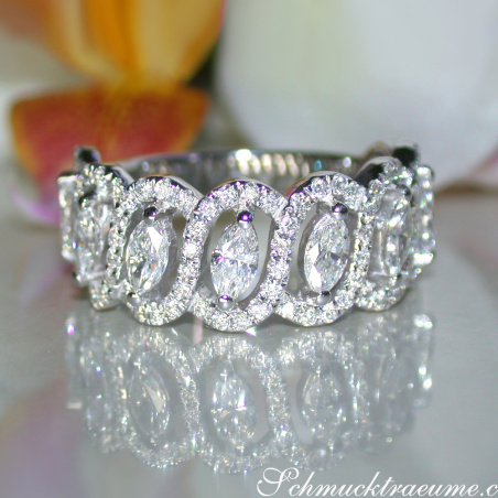 Feminine Marquise Diamond Band