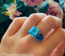 Wonderful Blue Topaz "Toi et Moi" Ring