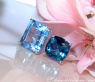 Wonderful Blue Topaz "Toi et Moi" Ring