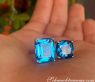Wonderful Blue Topaz "Toi et Moi" Ring