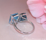 Wonderful Blue Topaz "Toi et Moi" Ring