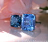 Wonderful Blue Topaz "Toi et Moi" Ring
