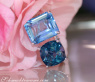 Wonderful Blue Topaz "Toi et Moi" Ring