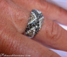 Pretty Ring with Black, Brown & White Diamonds
