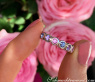 Gorgeous Pastel Sapphire Eternity Ring