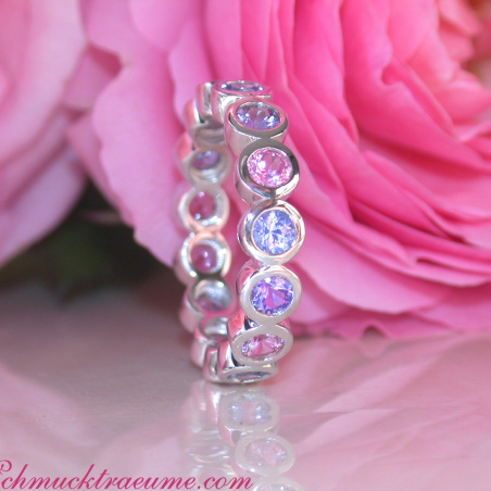 Gorgeous Pastel Sapphire Eternity Ring
