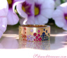Multicolor Regenbogen Saphir Sternenhimmel Ring