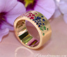 Magnificent Rainbow Sapphire Band (Starry Sky Style)