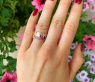 Multicolor Regenbogen Saphir Sternenhimmel Ring