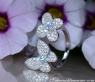 Feminine Diamond Ring "Butterfly meets Flower"