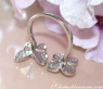 Feminine Diamond Ring "Butterfly meets Flower"