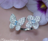 Feminine Diamond Ring "Butterfly meets Flower"