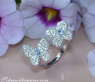 Feminine Diamond Ring "Butterfly meets Flower"