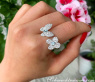 Feminine Diamond Ring "Butterfly meets Flower"